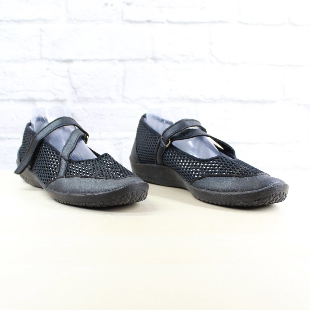 ARCOPEDICO Black Nylon Comfort Strappy Mary Jane S - Picture 3 of 9